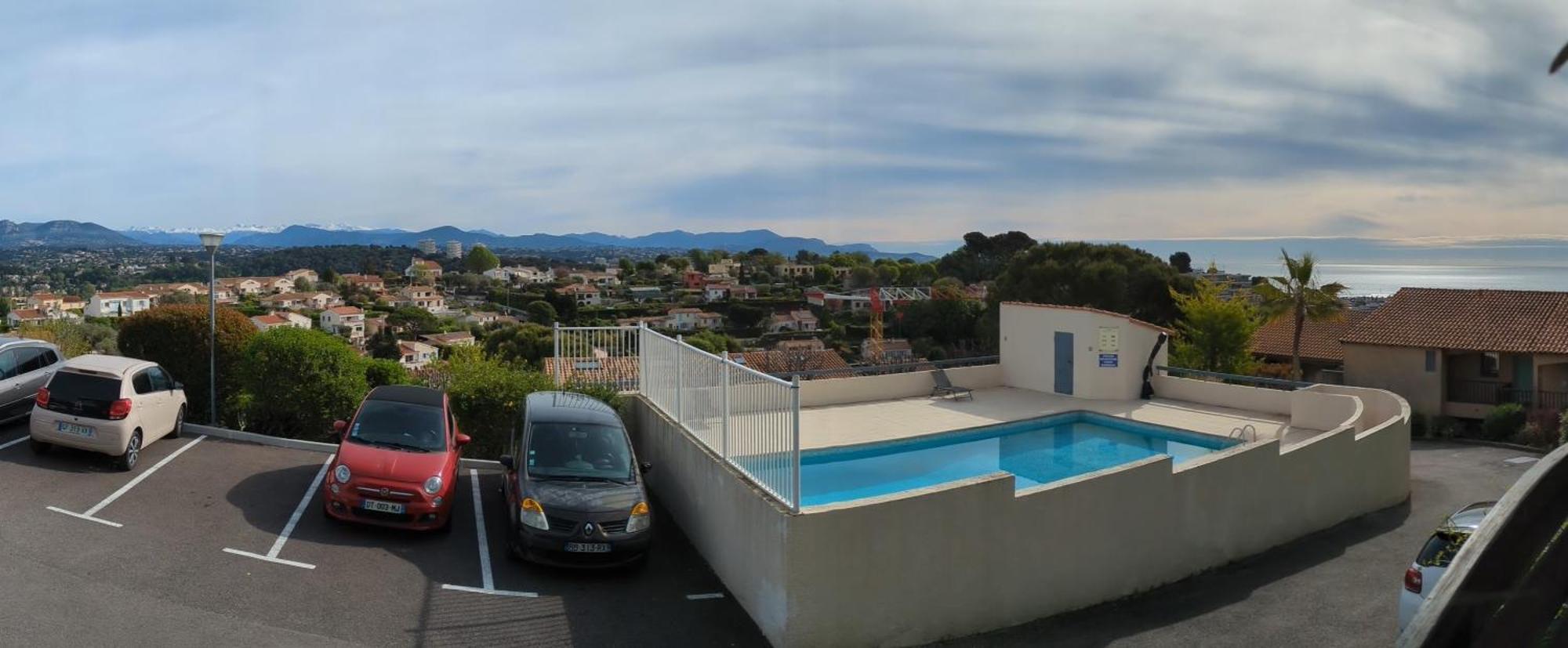 Charmant 2P Au Calme, Jardin, Piscine, Vue Panoramique Et Stationnement Villeneuve-Loubet Ngoại thất bức ảnh